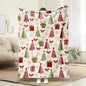 Christmas Flannel Blanket, Fluffy Cozy Throw, Soft Bedding Sofa Blanket