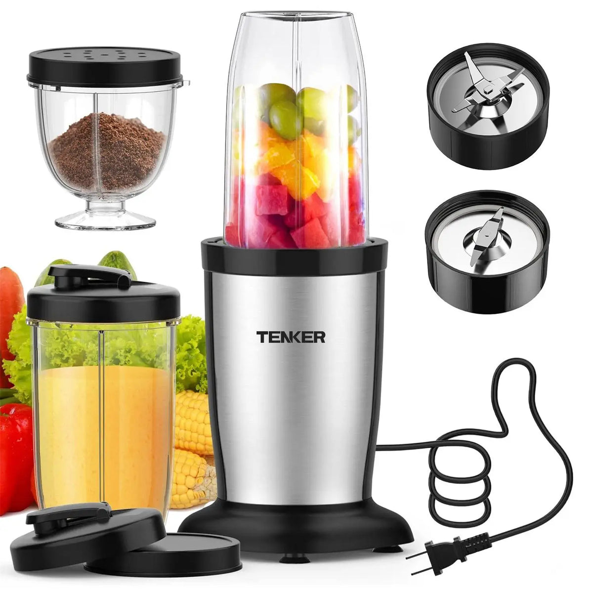 850W Personal Blender with Cups for Shakes and Smoothies, Meat or Fruit Grinding Chopping Blending