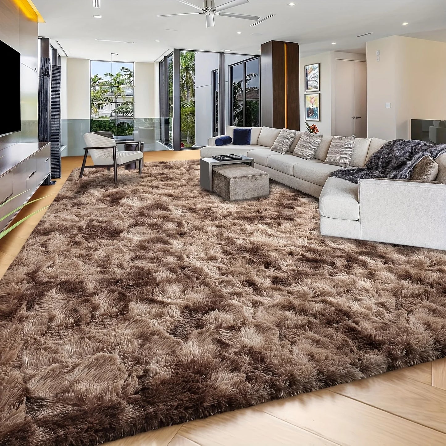 1pc Super Large Luxury, Modern, Machine Washable 8X10 Feet Area Rug for Living Room, Bedroom