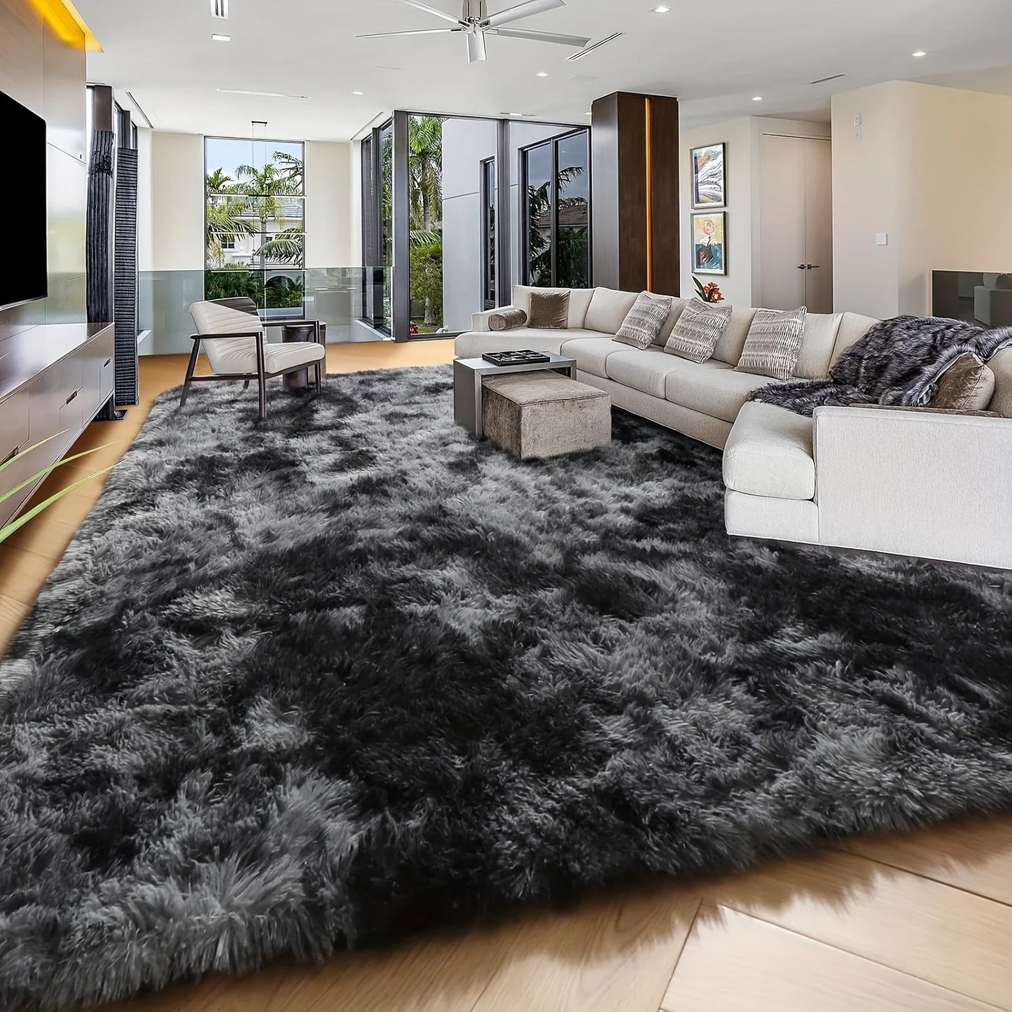 1pc Super Large Luxury, Modern, Machine Washable 8X10 Feet Area Rug for Living Room, Bedroom