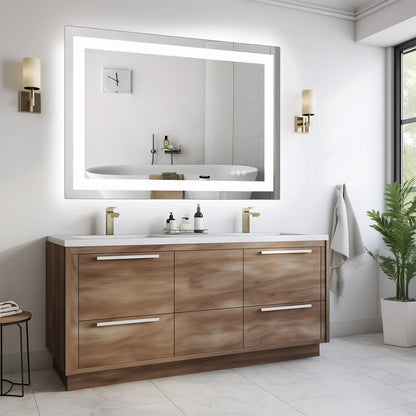 36"x 24"LED Mirror Tempered Glass with Front Light and Backlit