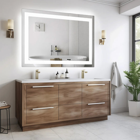 36"x 24"LED Mirror Tempered Glass with Front Light and Backlit