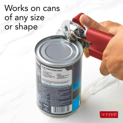 Manual Stainless Steel Can Opener with Chrome Finish
