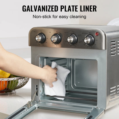 18L 1700W Air Fryer Toaster Oven, Stainless Steel Countertop Combo