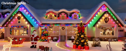 Smart Permanent Outdoor Lights for Eaves, IP67 Waterproof Light String with App Remote Control, Music Sync for House Roof Decor