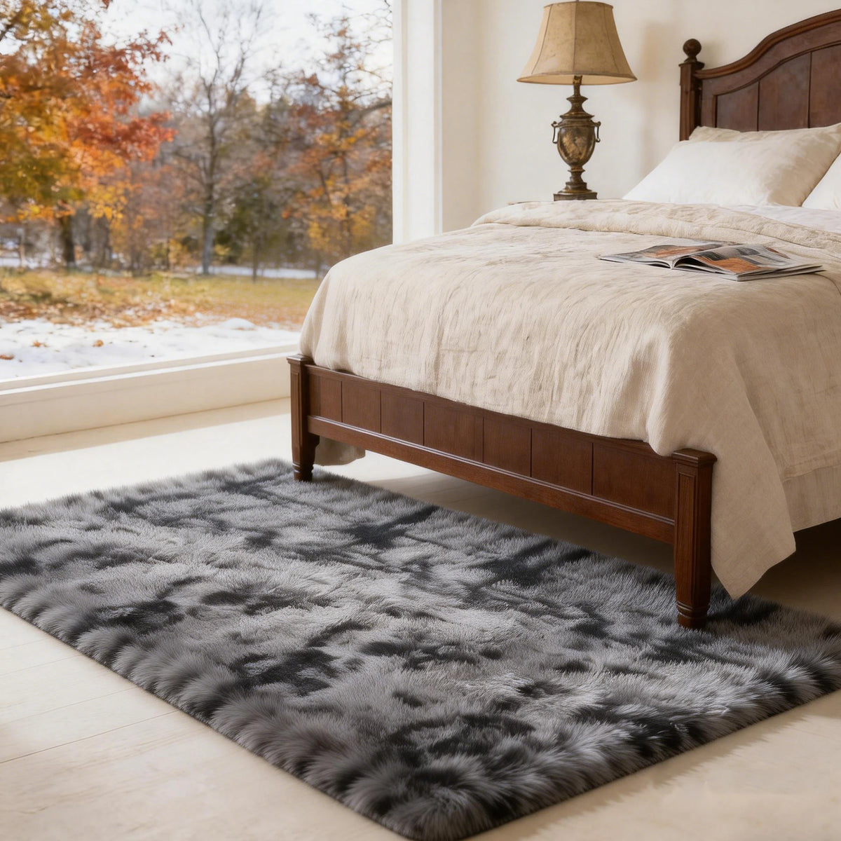 6x9 Ft Large Shag Rugs for Living Room Decor, Tie-Dyed Ultra Soft Fluffy Furry Area Rugs for Bedroom Indoor Floor