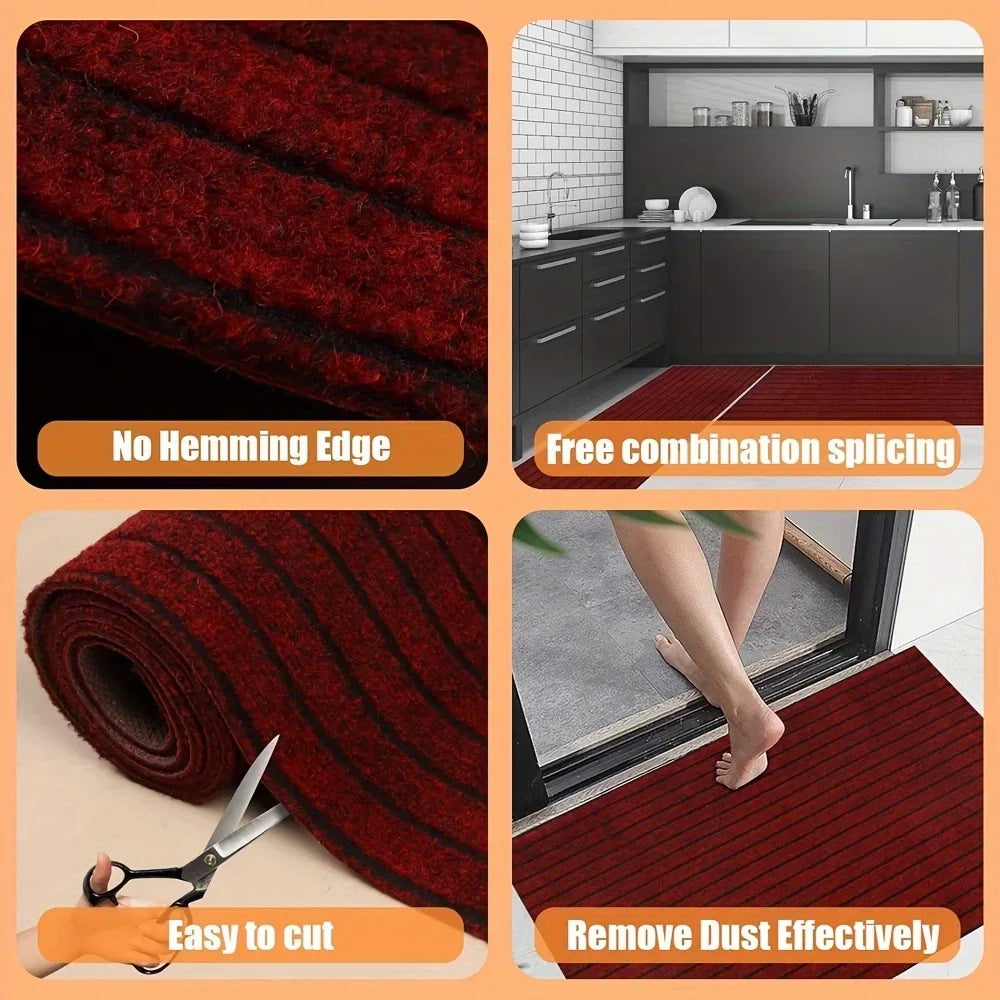 1pc (1800G/Square Meter) Runner with Rubber Backing, Non-Slip, Washable, Indoor And Outdoor