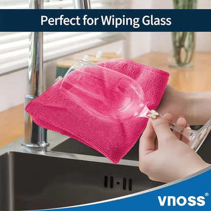 10-Pack Multi-Color Absorbent Microfiber Kitchen Cleaning Towel