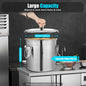 12/33L Airtight Canister 304 Stainless Steel, 3.2Gal Canisters Container w/Lids and Sturdy Locking Clamp