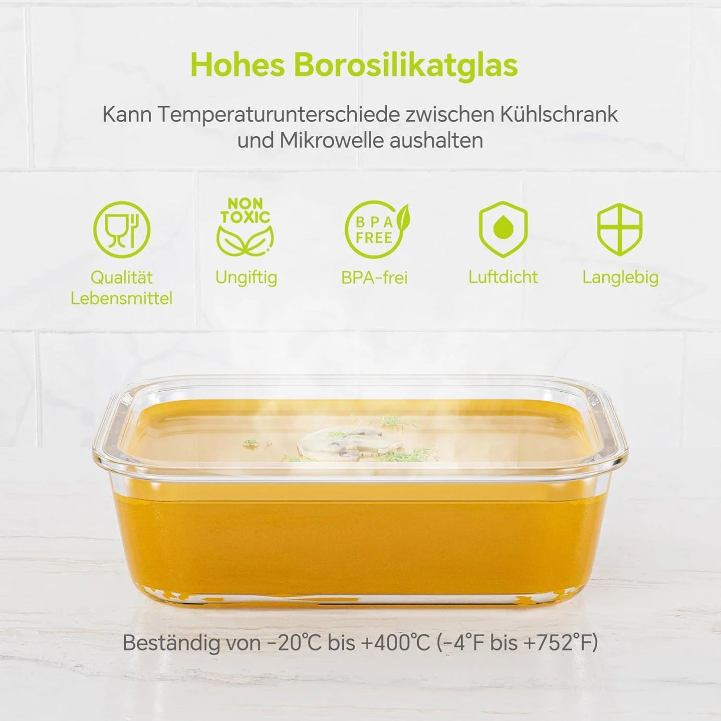 8-Pack Airtight Glass Food Storage Containers for Microwave,Oven,Freezer and Dishwasher