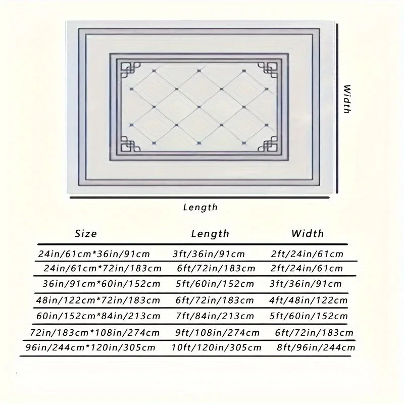 1pc Super Large Luxury, Modern, Machine Washable 8X10 Feet Area Rug for Living Room, Bedroom