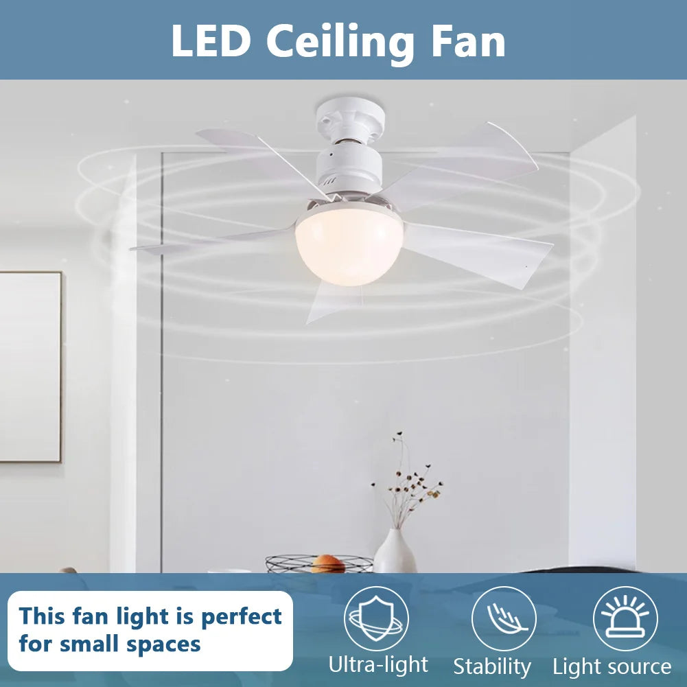 30/40W Ceiling Fan With Light, Remote Control Dimming
