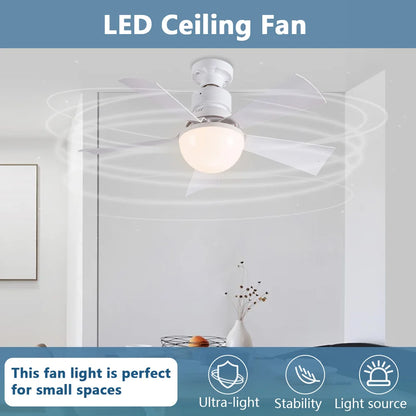 30/40W Ceiling Fan With Light, Remote Control Dimming