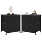 Nightstand, Table Storage For Bedroom 2 Fabric Drawers
