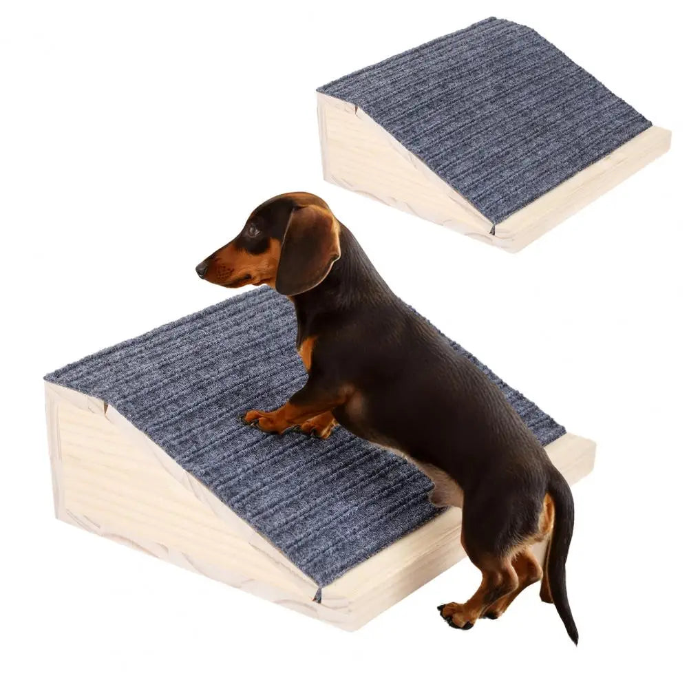 Wooden Pet Ramp, Low Angle for Small Dogs/Cats, Easy Assembly