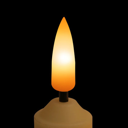 Flameless  Acrylic Short 3 in 1 Taper Candles, Warm Light Flickering Flameless Pillar, LED Electronic Tealight Battery Operated Decor