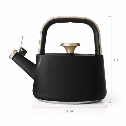 Beautiful 1.8L Ceramic Non-Stick Stovetop Tea Kettle, Sage Green by Drew Barrymore