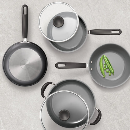 18-Piece Nonstick Cookware Set, Asphalt