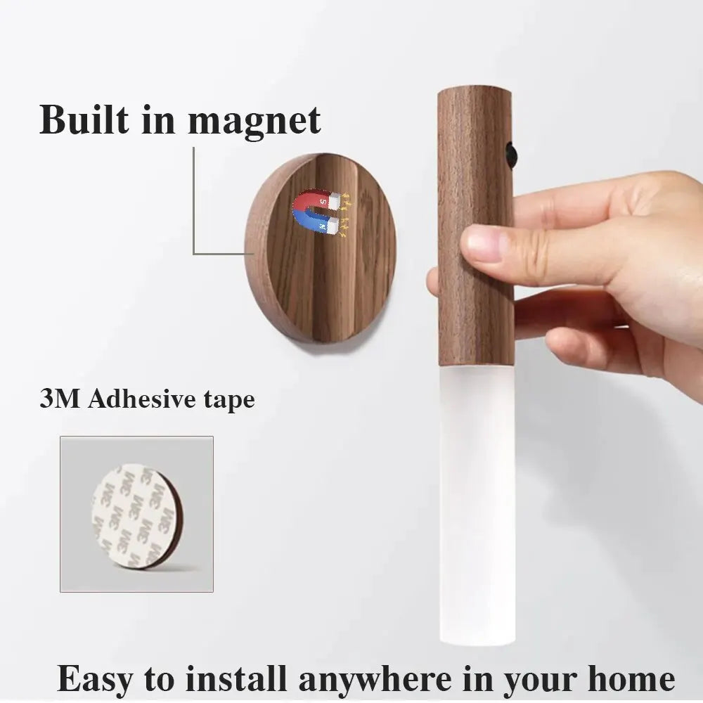 Portable LED Sensor Night Light, Usb Power Charging Indoor Wall Lamp for Living Room Stairs Porch