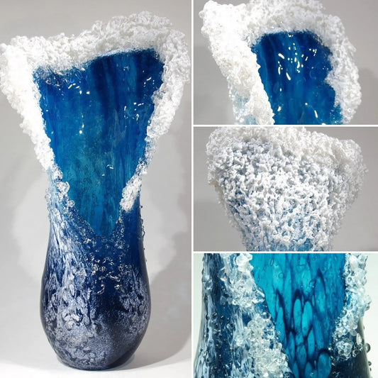 Sea Wave Resin Vase