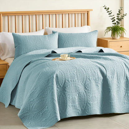3pcs Or 2pcs Luxury Lightweight Bedspreads Set -Anti-cat Scratch Soft And Breathable Quilt Microfiber Bedspread