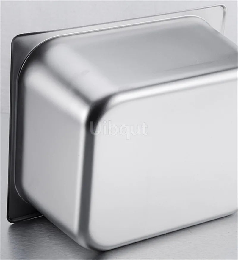 Square pot Kitchen Pans, 304 stainless steel 1/9 1/6 1/4 1/3 Food Chafing pans, Buffet Containers Lid 0.7 mm
