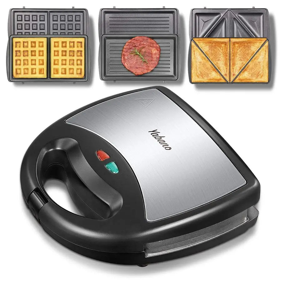 Sandwich Maker, 3 in 1 Waffle Maker, and Electric Panini Press Grill with Nonstick Coating Plate