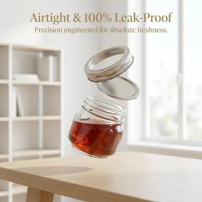 12-Pack 8 oz Mason Jars with Airtight Lids, Labels & Twine