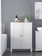 Bathroom Floor Storage Cabinet, With 2 Adjustable Shelves, 11.8 X 2