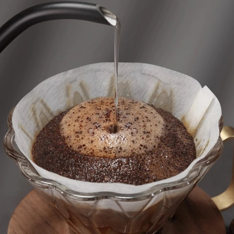 50/100pcs Disposable Cone Coffee Filter Paper for Pouring and Drip Coffee Machines