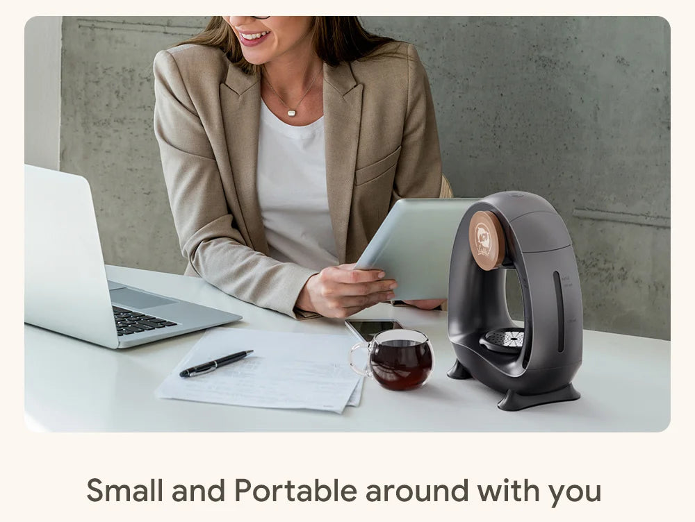 MINI Q Coffee Maker, Portable Machine Compatible with Coffee Powder & Tea
