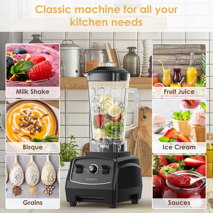 BPA Free 3HP 2200W Heavy Duty Grade Blender, Mixer, Juicer -  High Power Food Processor