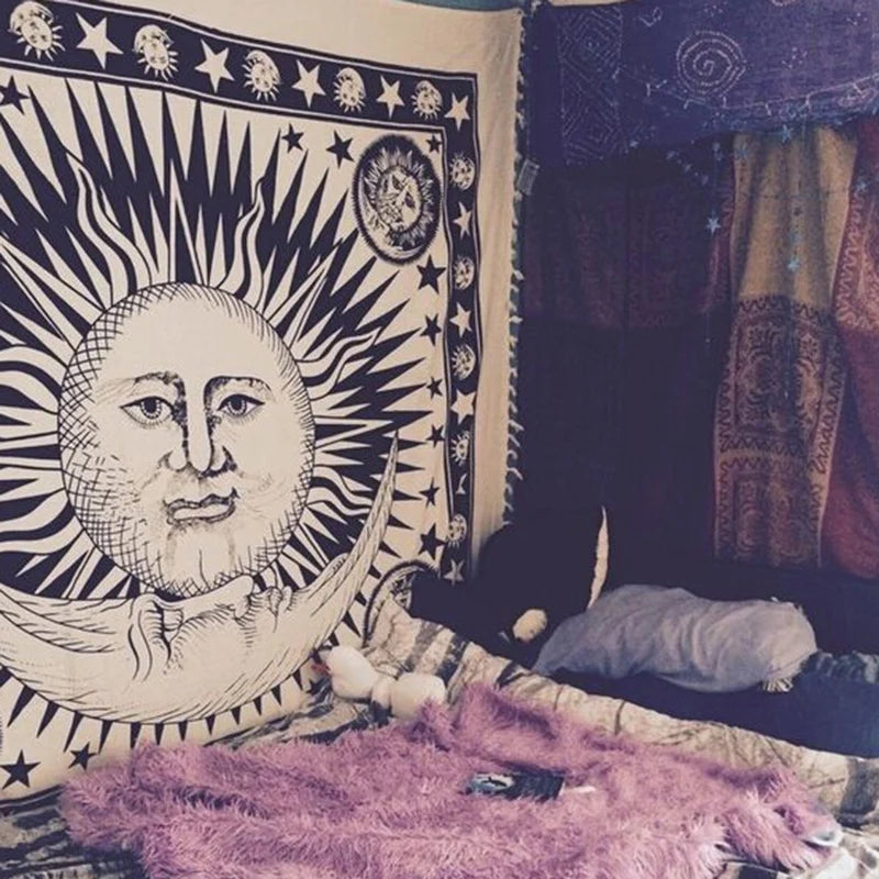 Polyester Mandala Print Tapestry Wall Hanging