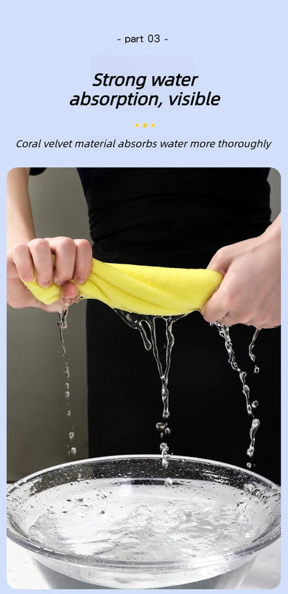 Microfiber Cleaning Cloths, Absorbent, Reusable