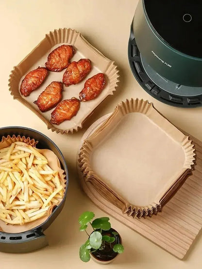 50Pcs Air Fryer Disposable Paper Non-Stick Airfryer Baking Papers