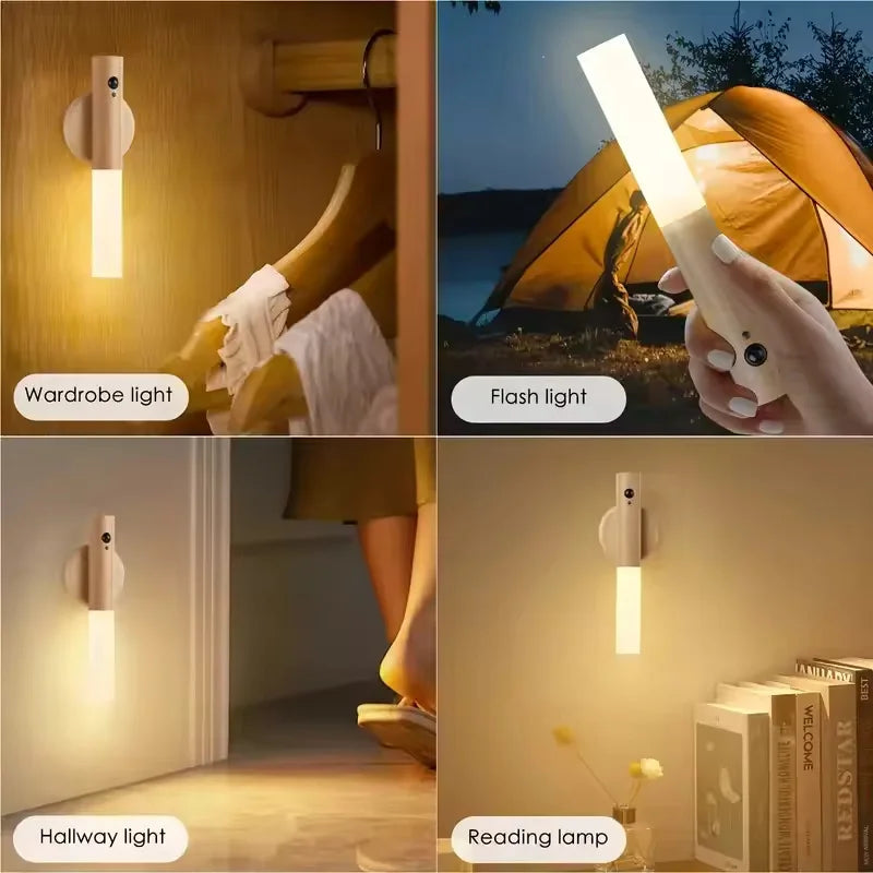 Portable LED Sensor Night Light, Usb Power Charging Indoor Wall Lamp for Living Room Stairs Porch