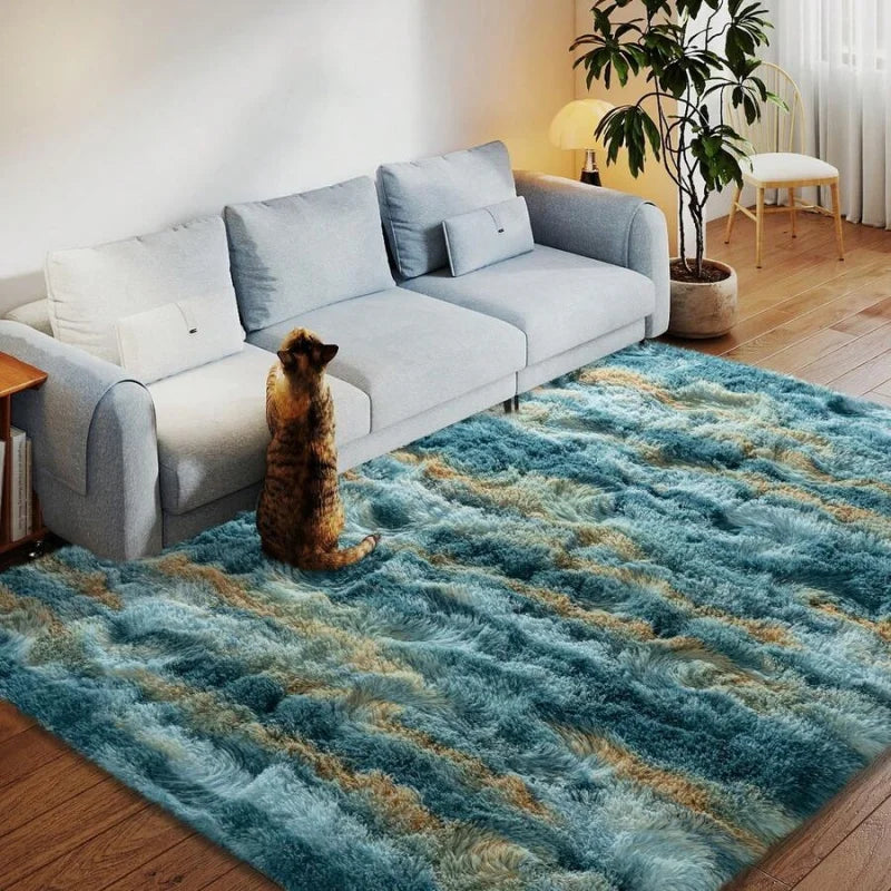 Soft Shag Rugs For Bedroom, Living Room, Luxury Modern Plush Carpet for Girls Boys Room Dorm Indoor
