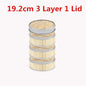 Bamboo Food Steamer basket with Stainless Steel Banding