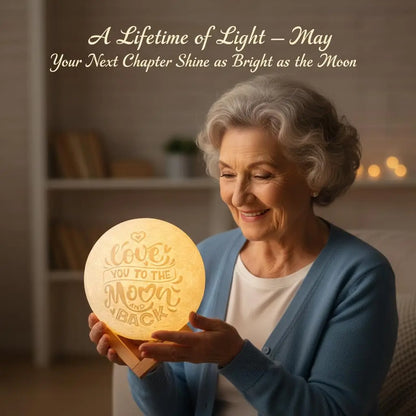 Engraved Moon Lamp, 16 Colors, Romantic Fall Decor Piece with Remote Control and Wooden Base 5.9 inch