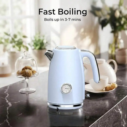 Electric Kettle 1.7L, Quick Heating With Thermometer, LED Indicator