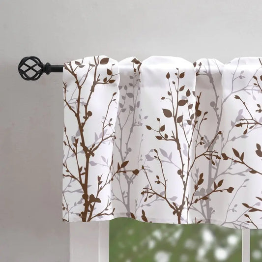 Branch Printed Curtain Valance, 18 Inches long