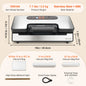 Commercial Vacuum Sealer Machine, Multifunction Automatic Food Packaging with Bag Roll Storage, Cutter for Home Kitchen