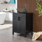 Black 24" Bathroom Vanity with Sink Combo, Grooved, Customized