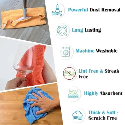 Microfiber Cleaning Cloths, Absorbent, Reusable