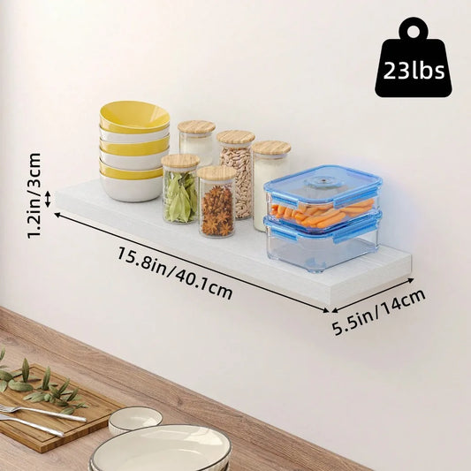 4/8pcs 15.8 Inch Rustic Floating Shelves
