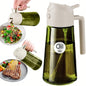 Premium Dark Glass Olive Oil Dispenser, 2 In 1 Cooking Oil Spray Bottle Mister