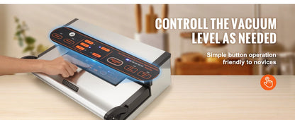 Commercial Vacuum Sealer Machine, Multifunction Automatic Food Packaging with Bag Roll Storage, Cutter for Home Kitchen
