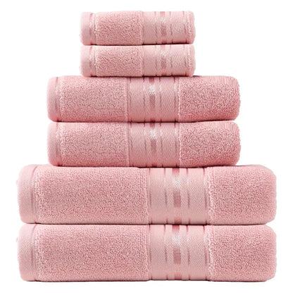Luxury 6 Piece Towel Set, 2 Bath Towels 2 Hand Towel 2 Washcloths, 100% Cotton Turkish Towels