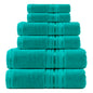 Luxury 6 Piece Towel Set, 2 Bath Towels 2 Hand Towel 2 Washcloths, 100% Cotton Turkish Towels