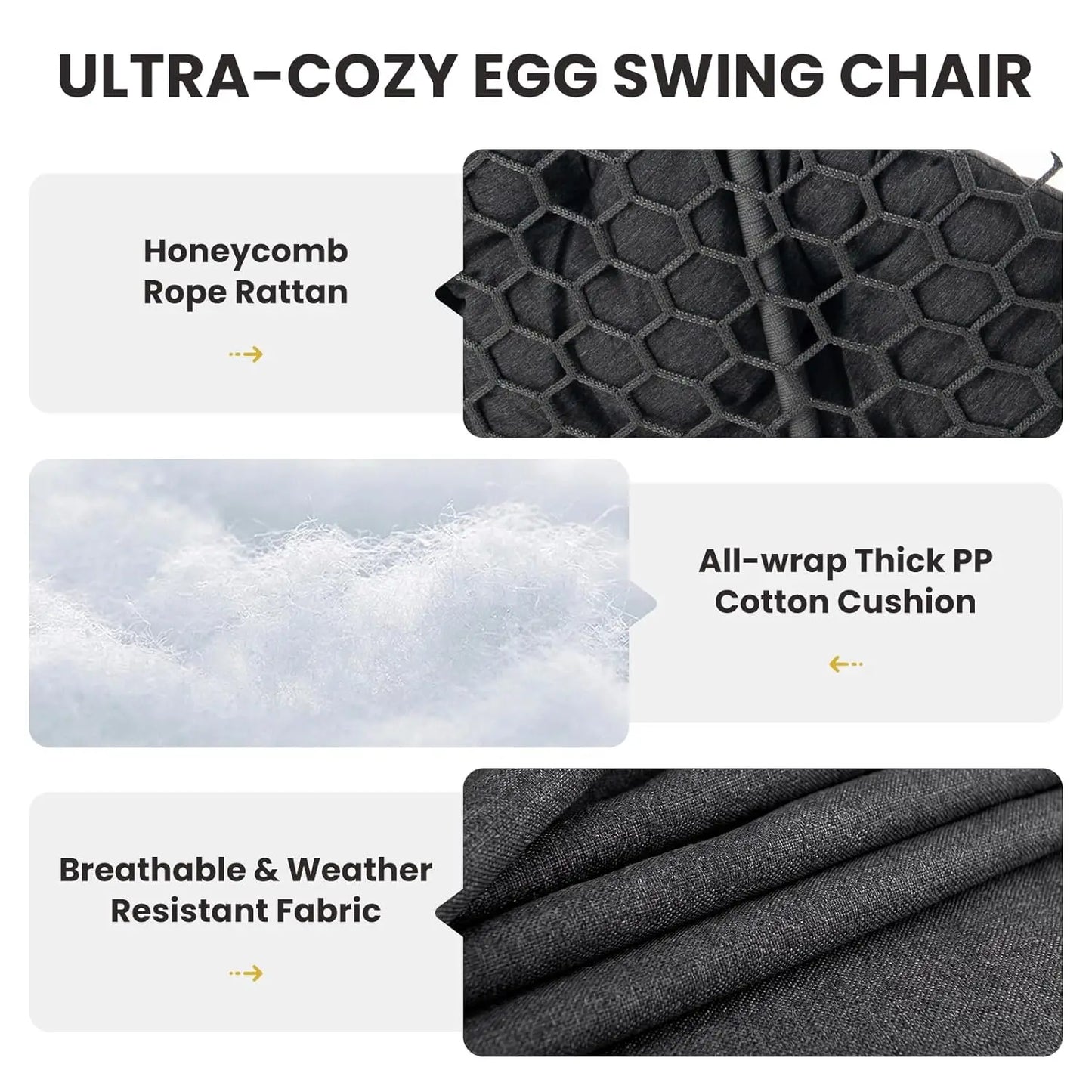 Double Outdoor Egg Swing Chair with Stand